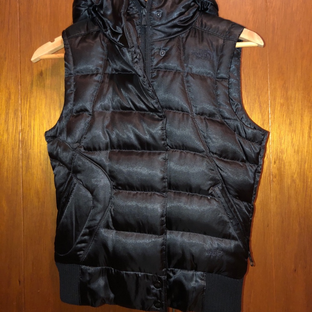 north face hooded vest